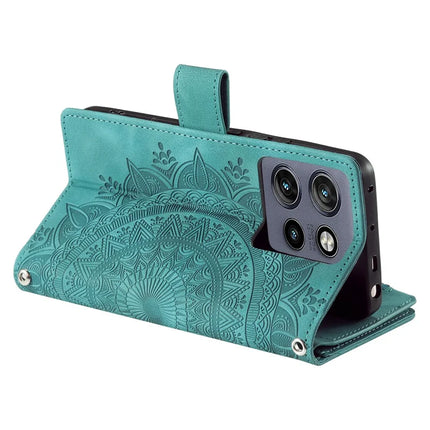 Style 006 For Motorola Edge 50 Neo 5G / Moto S50 5G / Thinkphone 25 5G Wallet Case PU Leather Phone Cover Mandala Flower Pattern