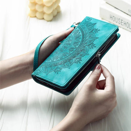 Style 006 For Motorola Edge 50 Neo 5G / Moto S50 5G / Thinkphone 25 5G Wallet Case PU Leather Phone Cover Mandala Flower Pattern
