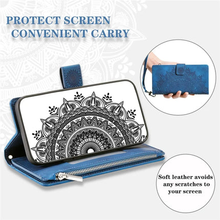 Style 006 For Motorola Edge 50 Neo 5G / Moto S50 5G / Thinkphone 25 5G Wallet Case PU Leather Phone Cover Mandala Flower Pattern