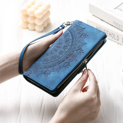 Style 006 For Motorola Edge 50 Neo 5G / Moto S50 5G / Thinkphone 25 5G Wallet Case PU Leather Phone Cover Mandala Flower Pattern