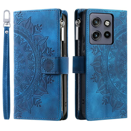 Style 006 For Motorola Edge 50 Neo 5G / Moto S50 5G / Thinkphone 25 5G Wallet Case PU Leather Phone Cover Mandala Flower Pattern