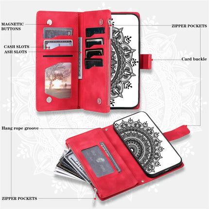 Style 006 For Motorola Edge 50 Neo 5G / Moto S50 5G / Thinkphone 25 5G Wallet Case PU Leather Phone Cover Mandala Flower Pattern