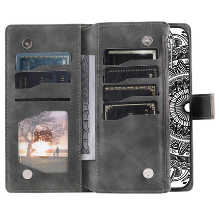 Style 006 For Motorola Edge 50 Neo 5G / Moto S50 5G / Thinkphone 25 5G Wallet Case PU Leather Phone Cover Mandala Flower Pattern