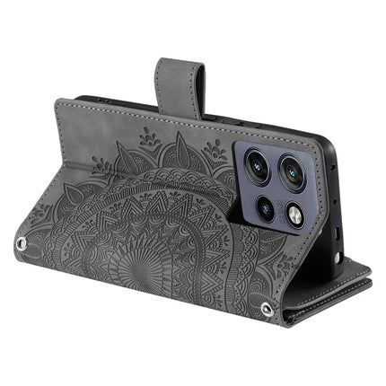 Style 006 For Motorola Edge 50 Neo 5G / Moto S50 5G / Thinkphone 25 5G Wallet Case PU Leather Phone Cover Mandala Flower Pattern