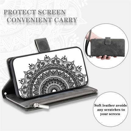Style 006 For Motorola Edge 50 Neo 5G / Moto S50 5G / Thinkphone 25 5G Wallet Case PU Leather Phone Cover Mandala Flower Pattern