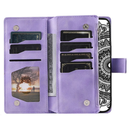 Style 006 For Motorola Edge 50 Neo 5G / Moto S50 5G / Thinkphone 25 5G Wallet Case PU Leather Phone Cover Mandala Flower Pattern