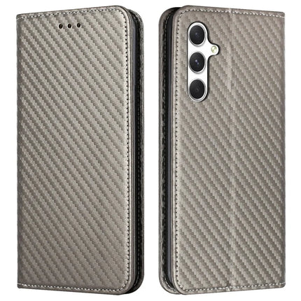 For Samsung Galaxy A26 5G / A16 5G / A16 4G Case Leather Flip Phone Cover Stand Strong Magnetic Closure - Grey