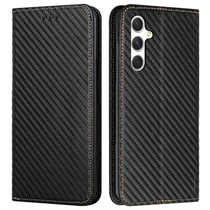 For Samsung Galaxy A26 5G / A16 5G / A16 4G Case Leather Flip Phone Cover Stand Strong Magnetic Closure - Black