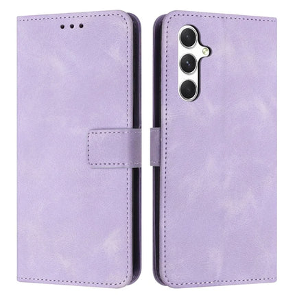 For Samsung Galaxy A26 5G / A16 5G / A16 4G Leather Case Solid Color Wallet Protective Phone Cover - Purple