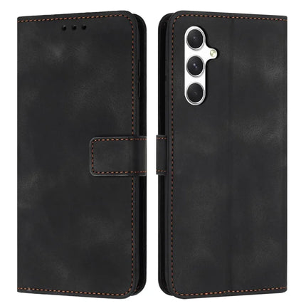 For Samsung Galaxy A26 5G / A16 5G / A16 4G Leather Case Solid Color Wallet Protective Phone Cover - Black