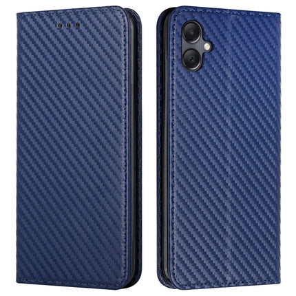 For Samsung Galaxy A06 Case Leather Flip Phone Cover Stand Strong Magnetic Closure - Blue