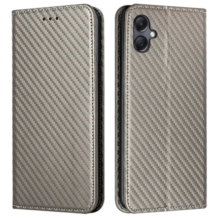 For Samsung Galaxy A06 Case Leather Flip Phone Cover Stand Strong Magnetic Closure - Grey