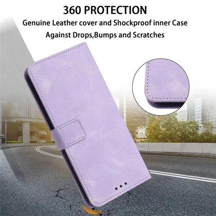 For Samsung Galaxy A06 Leather Case Solid Color Wallet Protective Phone Cover