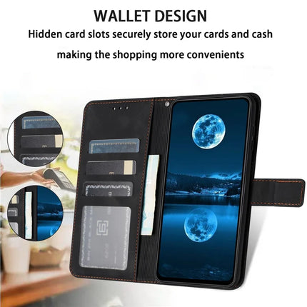 For Samsung Galaxy A06 Leather Case Solid Color Wallet Protective Phone Cover
