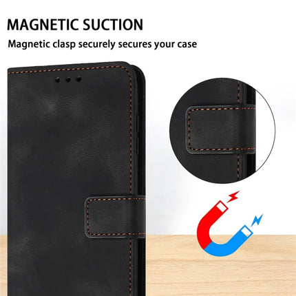 For Samsung Galaxy A06 Leather Case Solid Color Wallet Protective Phone Cover