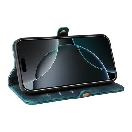 YIKATU YK-002 For iPhone 16 Pro Max Case Wallet PU Leather Phone Cover with Outer Card Slot