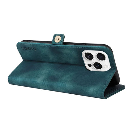 YIKATU YK-002 For iPhone 16 Pro Max Case Wallet PU Leather Phone Cover with Outer Card Slot