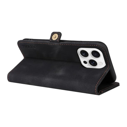 YIKATU YK-002 For iPhone 16 Pro Max Case Wallet PU Leather Phone Cover with Outer Card Slot