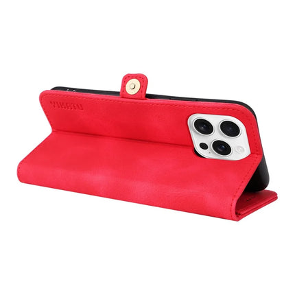 YIKATU YK-002 For iPhone 16 Pro Max Case Wallet PU Leather Phone Cover with Outer Card Slot
