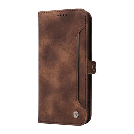 YIKATU YK-002 For iPhone 16 Pro Case Wallet PU Leather Phone Cover with Outer Card Slot