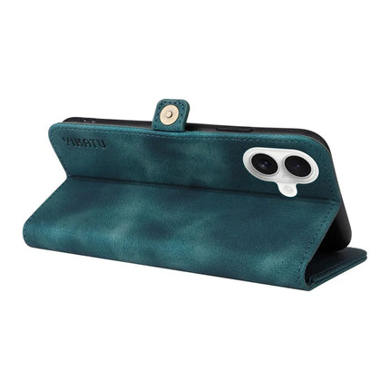 YIKATU YK-002 For iPhone 16 Plus Case Wallet PU Leather Phone Cover with Outer Card Slot
