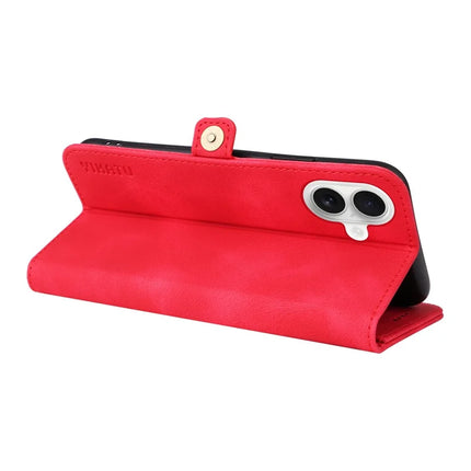 YIKATU YK-002 For iPhone 16 Plus Case Wallet PU Leather Phone Cover with Outer Card Slot
