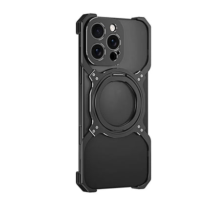 For iPhone 16 Pro Max Kickstand Case Metal Bumper Magnetic Phone Cover