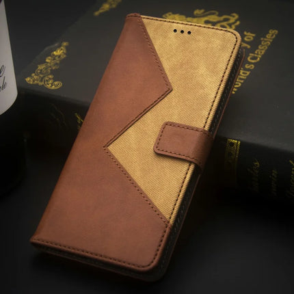 IDEWEI For Motorola Edge 50 Neo 5G / Moto S50 5G / Thinkphone 25 5G Case Card Slots Splicing Color Leather Phone Cover