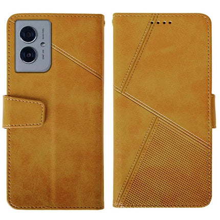 IDEWEI For Motorola Moto G55 5G Wallet Phone Case Calf Texture Stand Leather Cover - Orange