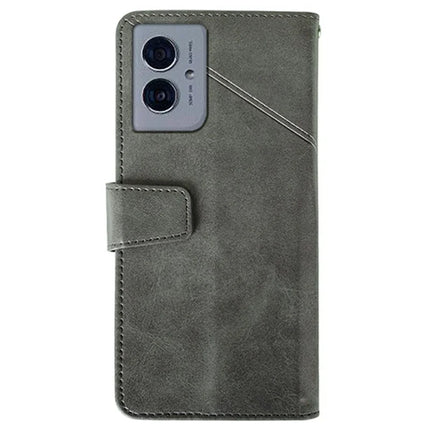 IDEWEI For Motorola Moto G55 5G Wallet Phone Case Calf Texture Stand Leather Cover
