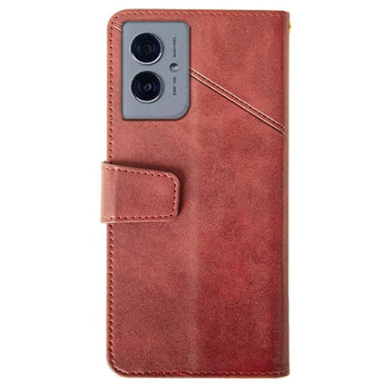 IDEWEI For Motorola Moto G55 5G Wallet Phone Case Calf Texture Stand Leather Cover
