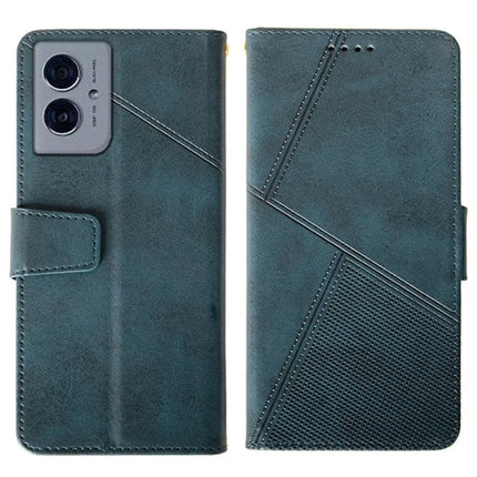 IDEWEI For Motorola Moto G55 5G Wallet Phone Case Calf Texture Stand Leather Cover - Blue