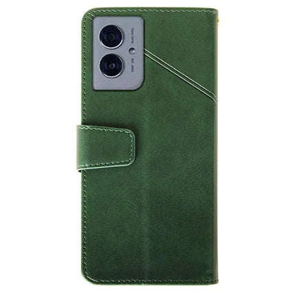 IDEWEI For Motorola Moto G55 5G Wallet Phone Case Calf Texture Stand Leather Cover