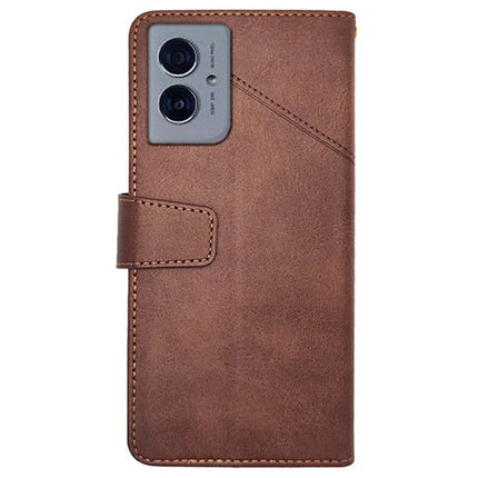 IDEWEI For Motorola Moto G55 5G Wallet Phone Case Calf Texture Stand Leather Cover