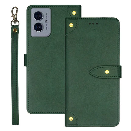 IDEWEI For Motorola Moto G55 5G Stand Case PU Leather Phone Cover with Card Slots - Green