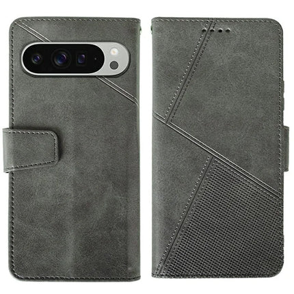 IDEWEI For Google Pixel 9 Pro XL Wallet Phone Case Calf Texture Stand Leather Cover - Grey