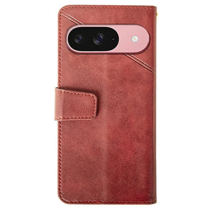IDEWEI For Google Pixel 9 / 9 Pro Wallet Phone Case Calf Texture Stand Leather Cover