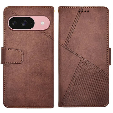 IDEWEI For Google Pixel 9 / 9 Pro Wallet Phone Case Calf Texture Stand Leather Cover - Brown