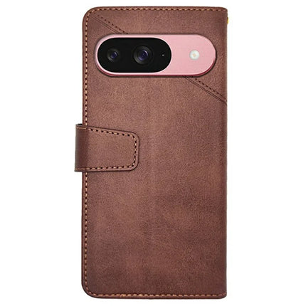 IDEWEI For Google Pixel 9 / 9 Pro Wallet Phone Case Calf Texture Stand Leather Cover