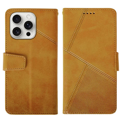 IDEWEI For iPhone 16 Pro Max Case Leather Wallet Phone Cover Stand Calf Texture - Brown
