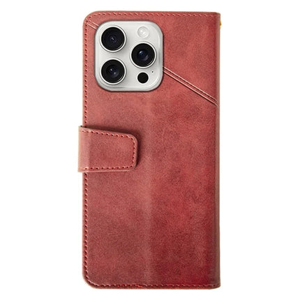 IDEWEI For iPhone 16 Pro Max Case Leather Wallet Phone Cover Stand Calf Texture