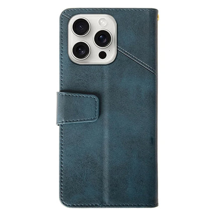 IDEWEI For iPhone 16 Pro Max Case Leather Wallet Phone Cover Stand Calf Texture