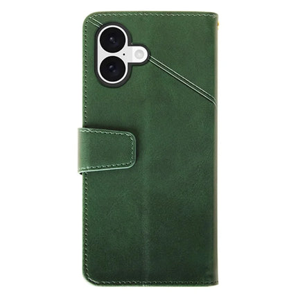 IDEWEI For iPhone 16 Plus Case Leather Wallet Phone Cover Stand Calf Texture
