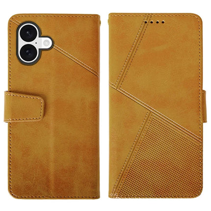 IDEWEI For iPhone 16 Plus Case Leather Wallet Phone Cover Stand Calf Texture - Brown