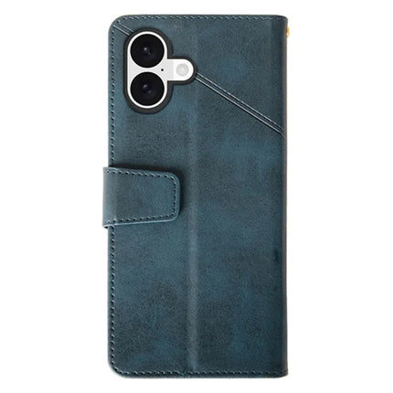 IDEWEI For iPhone 16 Case Leather Wallet Phone Cover Stand Calf Texture