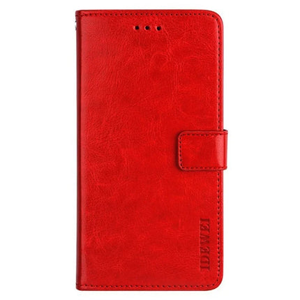 IDEWEI For iPhone 16 Pro Max Stand Case Crazy Horse Texture Leather Phone Cover