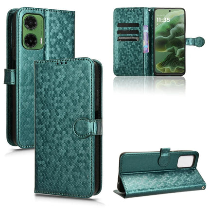 For Motorola Moto G35 5G Wallet Case Dot Pattern Imprint PU Leather Phone Cover