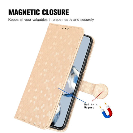 For Motorola Moto G35 5G Wallet Case Dot Pattern Imprint PU Leather Phone Cover