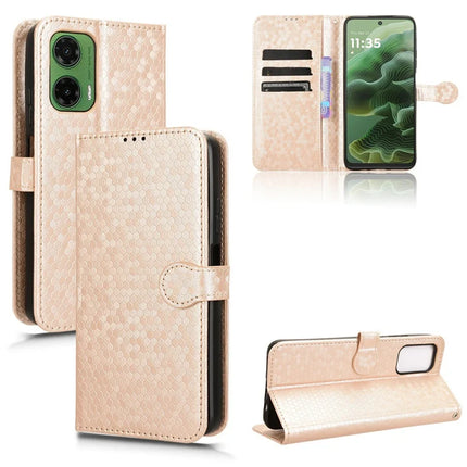 For Motorola Moto G35 5G Wallet Case Dot Pattern Imprint PU Leather Phone Cover