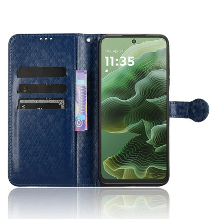 For Motorola Moto G35 5G Wallet Case Dot Pattern Imprint PU Leather Phone Cover